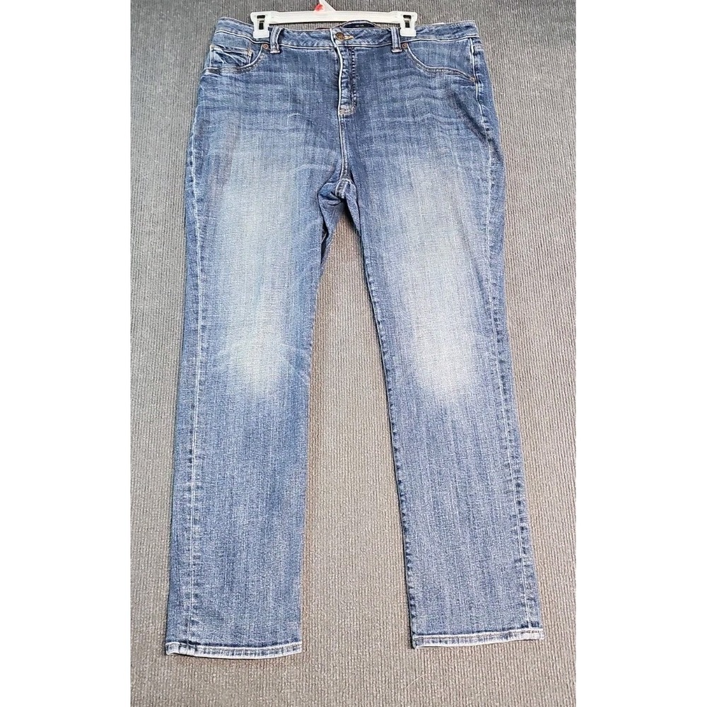 Lucky Brand Emma Straight Jeans 18W Plus Women Stretch High Rise Denim
